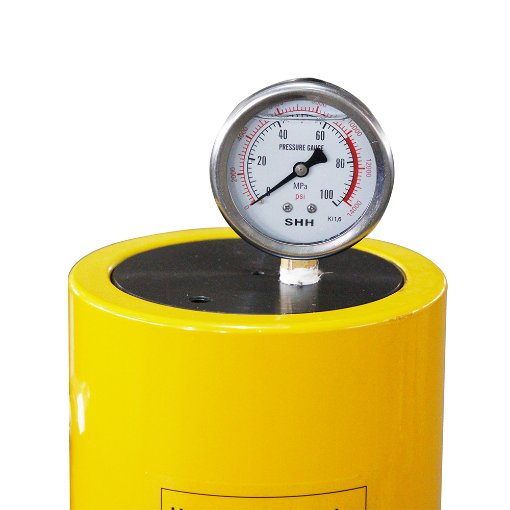 50T–100T 200mm Stroke Double Acting Hydraulic Cylinder Jack Lock Nut Heavy Duty Lifting Ram