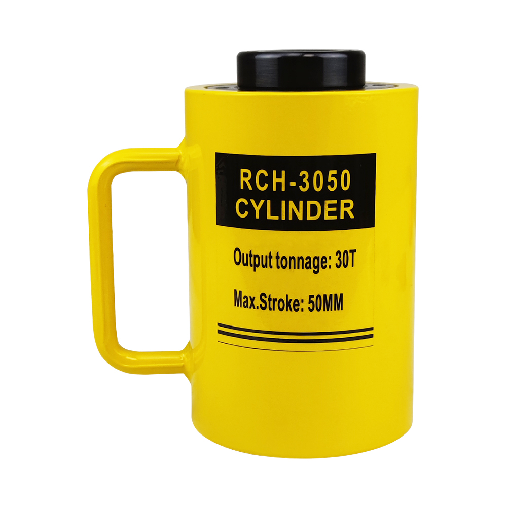 Hollow Plunger Single Acting Hydraulic Cylinder Jack 20T–60T 50mm Stroke Steel Body