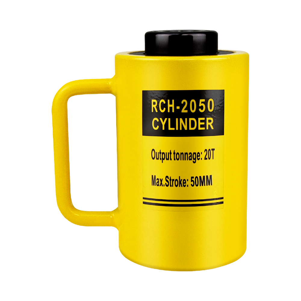 Hollow Plunger Single Acting Hydraulic Cylinder Jack 20T–60T 50mm Stroke Steel Body