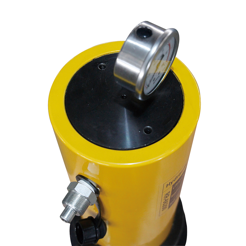 50T–100T 200mm Stroke Double Acting Hydraulic Cylinder Jack Lock Nut Heavy Duty Lifting Ram