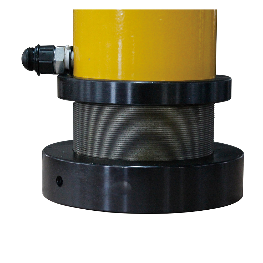 50T–100T 200mm Stroke Double Acting Hydraulic Cylinder Jack Lock Nut Heavy Duty Lifting Ram