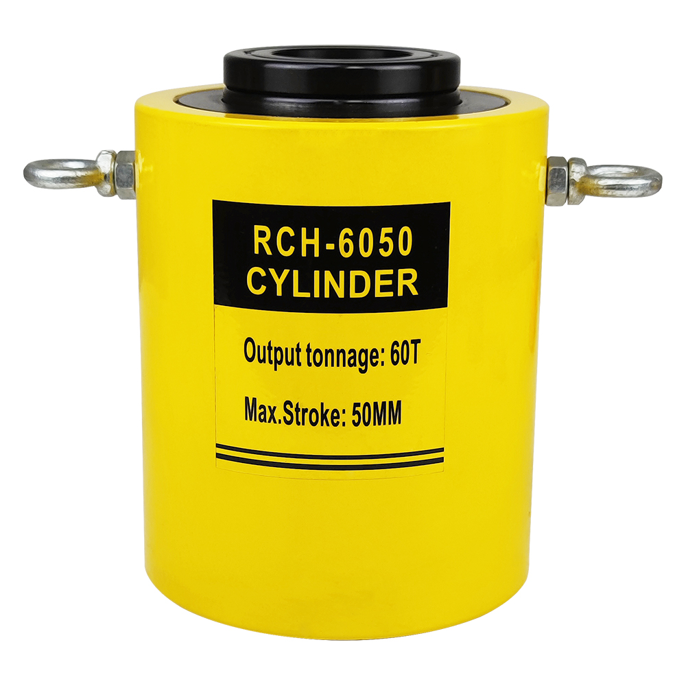 Hollow Plunger Single Acting Hydraulic Cylinder Jack 20T–60T 50mm Stroke Steel Body